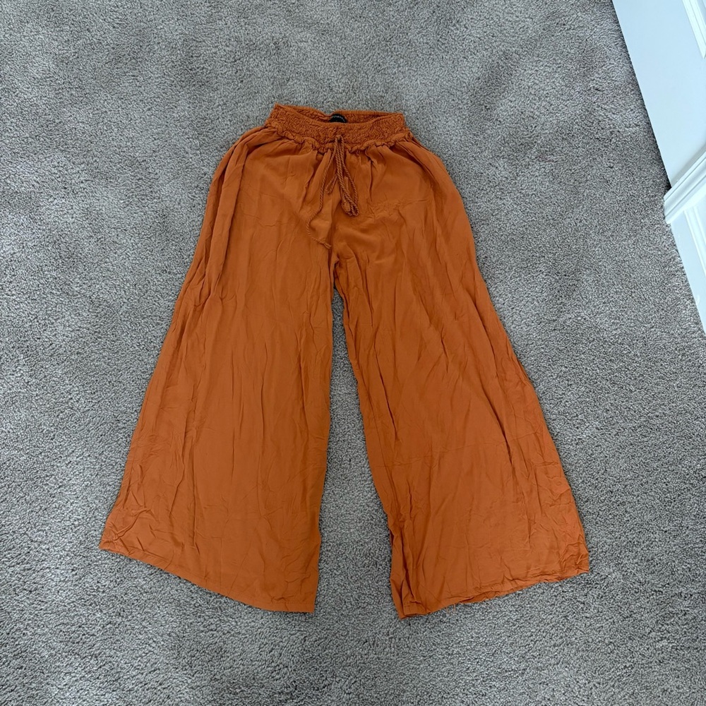 Shinestar Rust Wide-Leg Pants